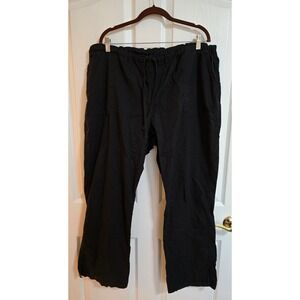Cherokee Workwear Black Scrub Pants Cargo Pockets Drawstring Waist 2XLT /0292